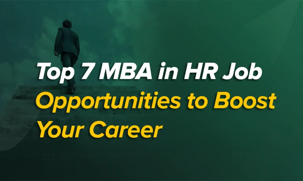 MBA in HR Job opportunities