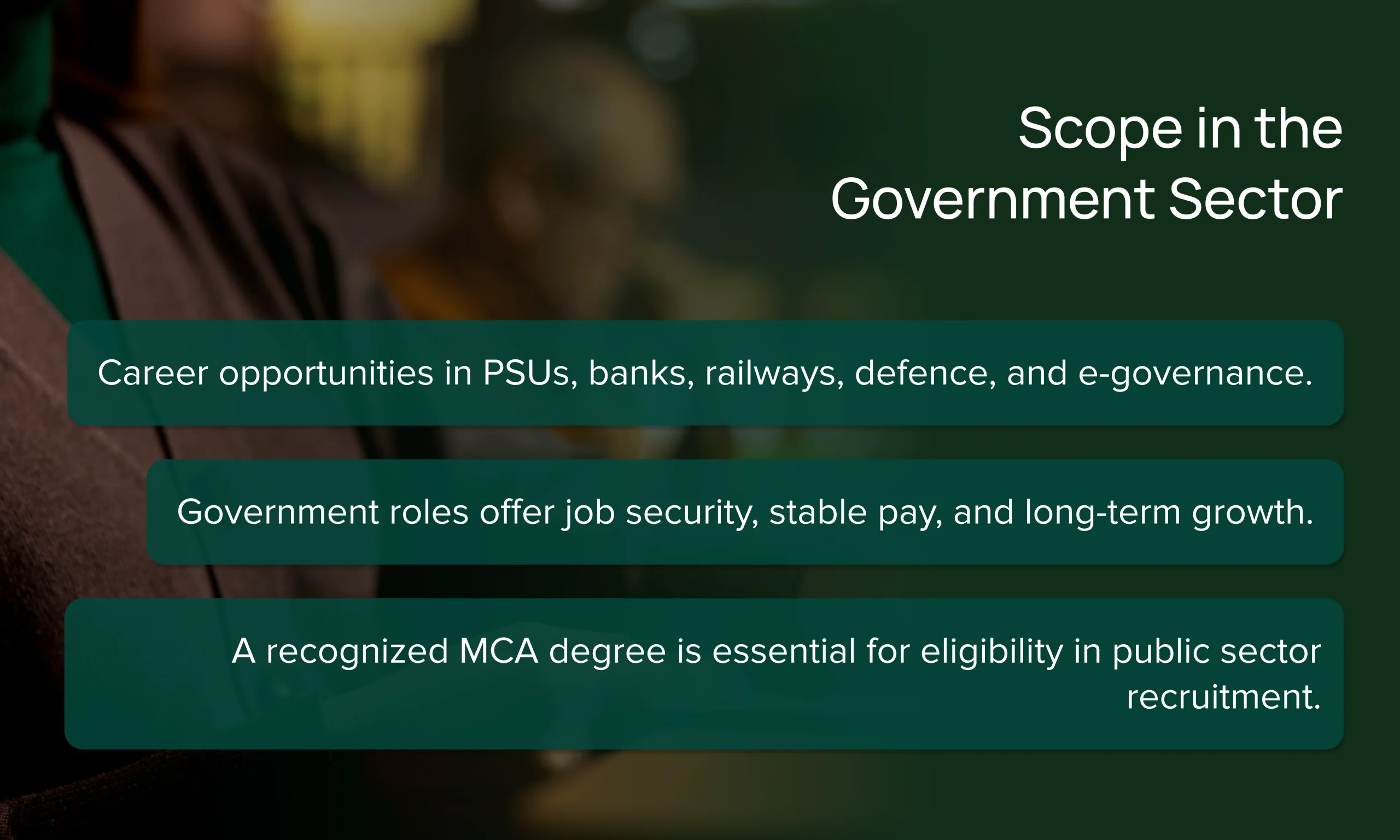 Scope in the Government Sector